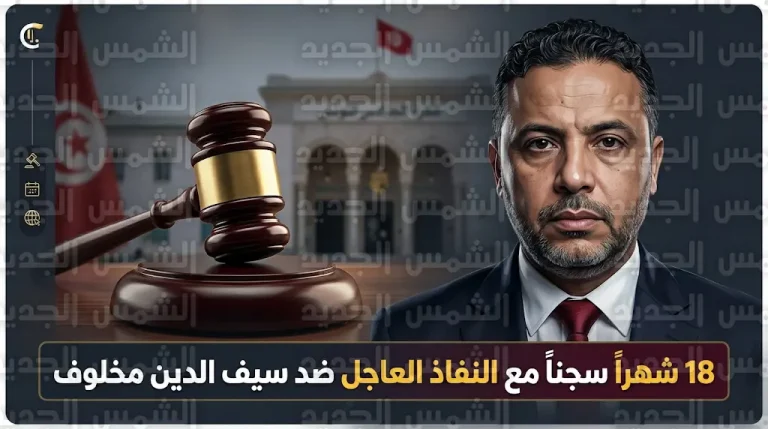 سجن سيف الدين مخلوف لمدة 18 شهراً مع النفاذ العاجل بتهمة تهديد وكيل الجمهورية في تونس