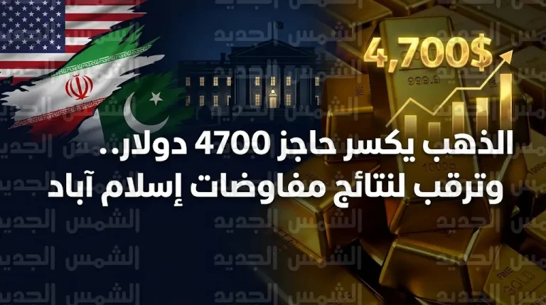 سعر الذهب اليوم السبت 25 أبريل 2026 يتجاوز 4700 دولار عالمياً وسط مفاوضات إسلام آباد