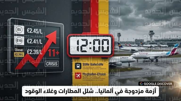 شلل في مطارات ألمانيا وأزمة وقود ترفع أسعار البنزين بسبب قاعدة الساعة الثانية عشرة ظهراً الجديدة