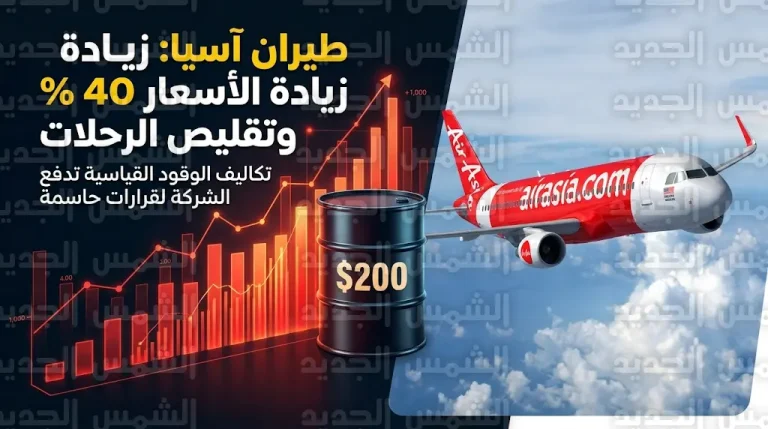 طيران آسيا تعلن رفع أسعار التذاكر بنسبة 40% وتقليص رحلاتها العالمية بسبب الارتفاع القياسي لتكاليف الوقود