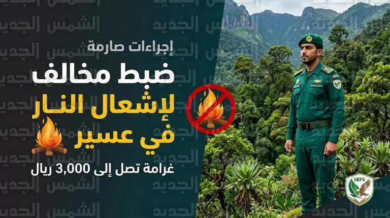 غرامة إشعال النار في غير الأماكن المخصصة تصل إلى 3000 ريال بعد ضبط مخالف في عسير
