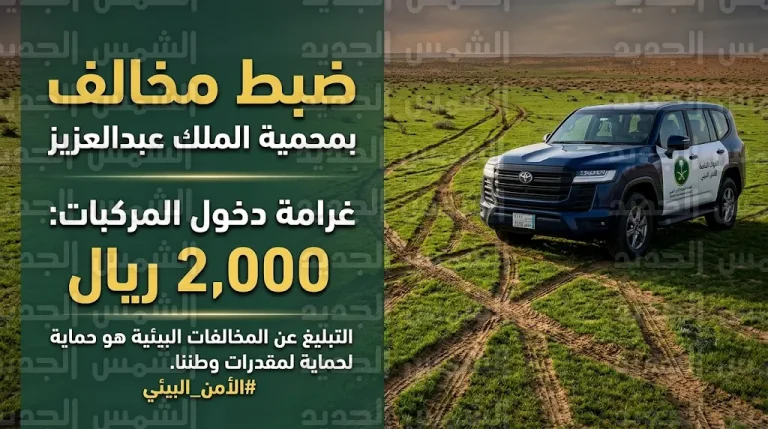 غرامة دخول المركبات في الفياض والروضات تصل لـ 2000 ريال بعد ضبط مخالف في الرياض