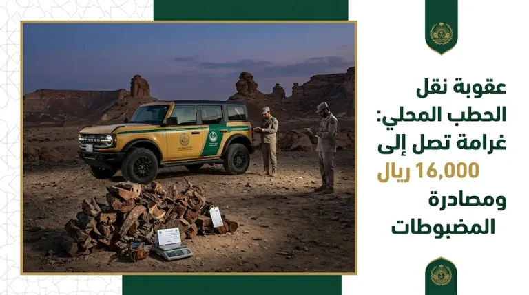 غرامة نقل الحطب المحلي في السعودية 2026 تصل إلى 16 ألف ريال للمتر المكعب الواحد