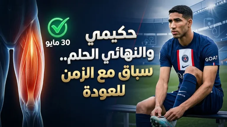 فحوصات أشرف حكيمي تمنحه الضوء الأخضر للمشاركة في نهائي دوري أبطال أوروبا 2026 حال تأهل باريس سان جيرمان