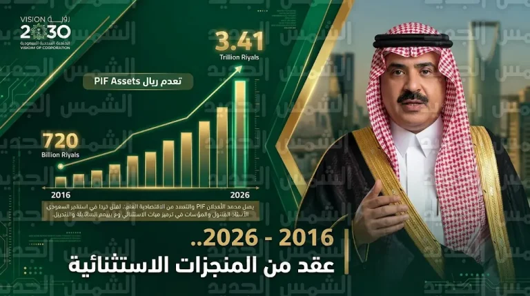لغة الأرقام في 10 سنوات.. ارتفاع مساهمة الأنشطة غير النفطية إلى 55% وأصول صندوق الاستثمارات تلامس 3.4 تريليون ريال