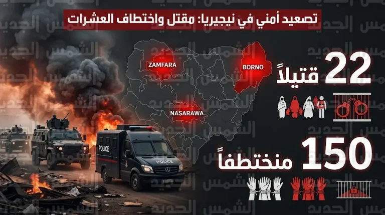 مقتل 22 شخصاً واختطاف 150 آخرين في سلسلة هجمات إرهابية منسقة استهدفت عدة ولايات نيجيرية