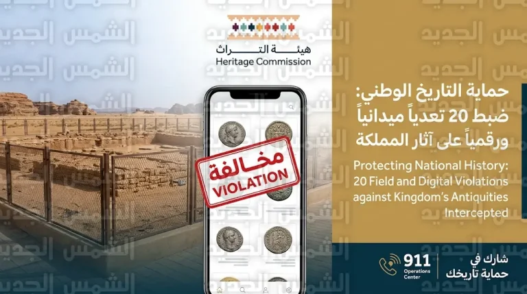 ملاحقة تجار الآثار رقمياً وإحالة المتورطين في نبش المواقع التاريخية السعودية إلى النيابة العامة