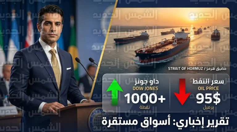 هبوط حاد في أسعار النفط وقفزة لمؤشر داو جونز عقب إعلان هدنة الـ 14 يوماً بين واشنطن وطهران