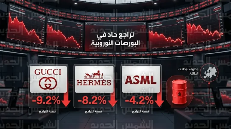 هبوط حاد لأسهم غوتشي وهيرميس وASML مع تراجع البورصات الأوروبية بسبب مخاوف إمدادات الطاقة