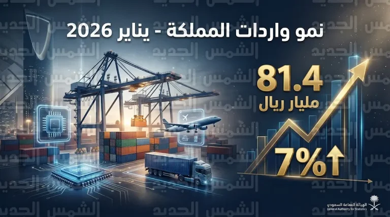 واردات السعودية تسجل نمواً بنسبة 7% في يناير 2026 مع استمرار تصدر الصين لقائمة الشركاء التجاريين للمملكة