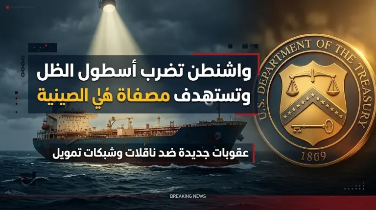 واشنطن تضرب أسطول الظل وتفرض عقوبات على مصفاة هنغلي الصينية لقطع التدفقات المالية عن إيران