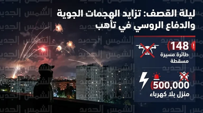 وزارة الدفاع الروسية تعلن إسقاط 148 مسيرة أوكرانية خلال 3 ساعات في هجوم جوي واسع النطاق