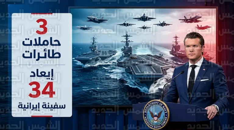 وزير الدفاع الأمريكي يخير طهران بين الاتفاق أو الضغط العسكري بعد إبعاد 34 سفينة إيرانية من مضيق هرمز