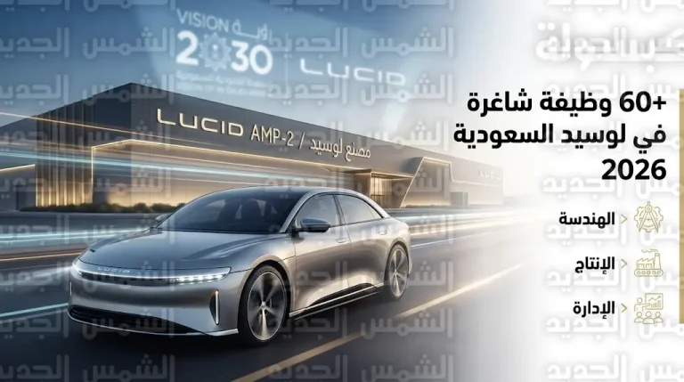 وظائف لوسيد موتورز السعودية 2026: فتح باب التقديم لأكثر من 60 وظيفة تخصصية وقيادية