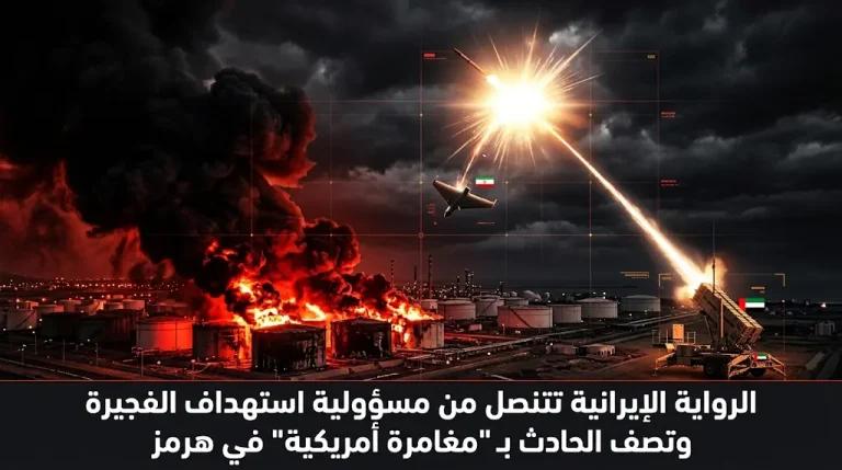 الرواية الإيرانية تتنصل من مسؤولية استهداف الفجيرة وتصف الحادث بـ “مغامرة أمريكية” في هرمز