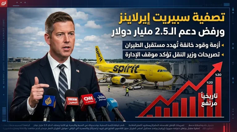 وزير النقل الأمريكي يعلن تصفية شركة سبيريت إيرلاينز ويؤكد رفض واشنطن تقديم حزمة دعم بمليارات الدولارات لقطاع الطيران