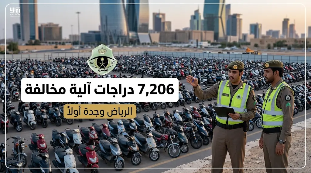7,206 دراجات آلية مخالفة.. الرياض وجدة تتصدران قائمة ضبطيات المرور في حملة الأسبوع.