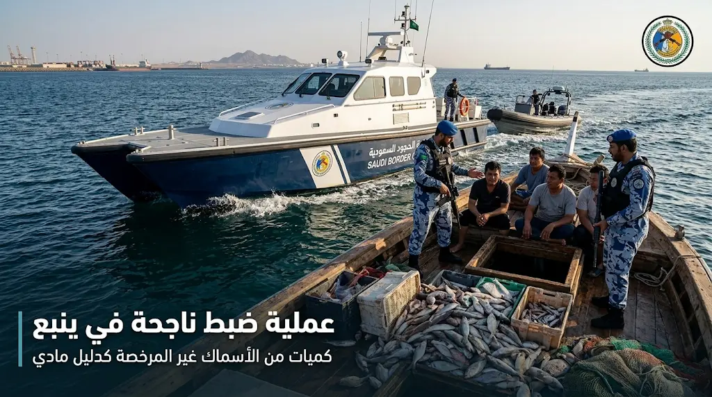 "اعتداء على الثروة السمكية".. حرس الحدود يضبط 4 بنجلاديشيين في ينبع ويطبق الإجراءات النظامية الصارمة.