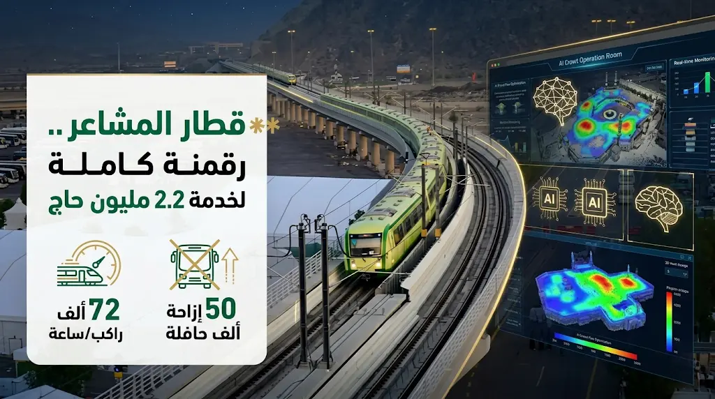 "سار" تعلن الجاهزية التشغيلية لقطار المشاعر المقدسة لنقل 2.2 مليون حاج في موسم 1447هـ