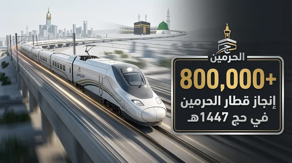 "سار" تعلن نقل أكثر من 800 ألف راكب عبر قطار الحرمين السريع في موسم حج 1447هـ