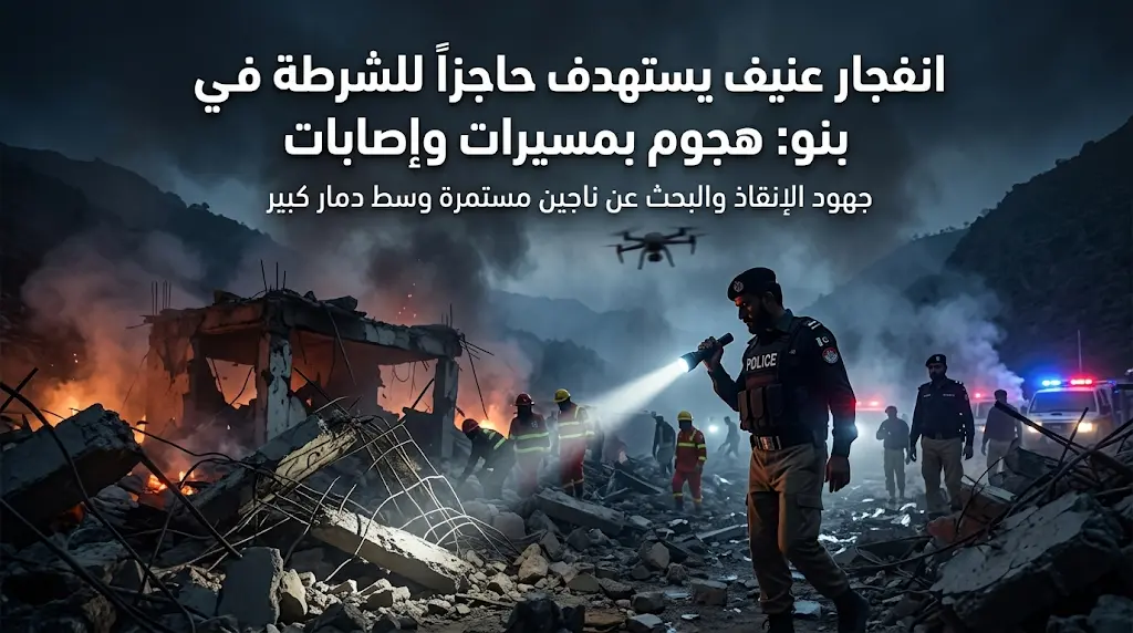 "طائرات مسيرة" في هجوم بانو الدموي.. 12 شرطياً قتيلاً في اشتباك أعقب تفجير سيارة مفخخة.