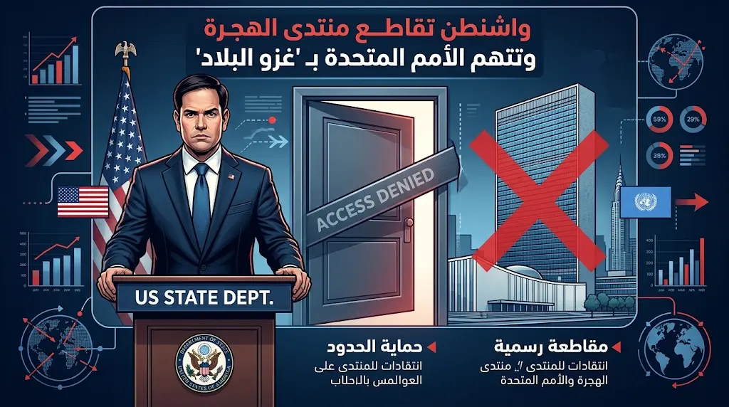 "غزو البلاد وخطأ فادح": الخارجية الأمريكية ترفض إعلان الهجرة وتهاجم الأمم المتحدة بحدة غير مسبوقة.