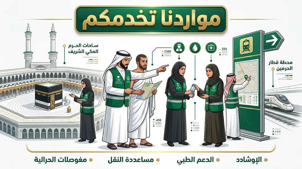 "مواردنا تخدمكم": "الموارد البشرية" تطلق حزمة مبادرات تطوعية ضخمة لخدمة الحجاج في 1447هـ