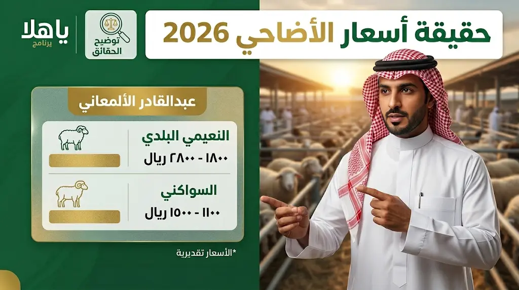 أسعار الأضاحي في السعودية اليوم السبت 23-5-2026: القائمة الحقيقية للأغنام في الحراج وحقيقة مبالغات السوشيال ميديا