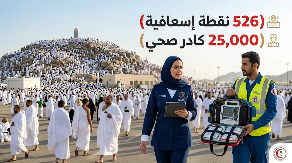 أكبر خطة طوارئ إسعافية لتأمين الحجاج في مشعري عرفة ومزدلفة بمشاركة 25 ألف كادر صحي