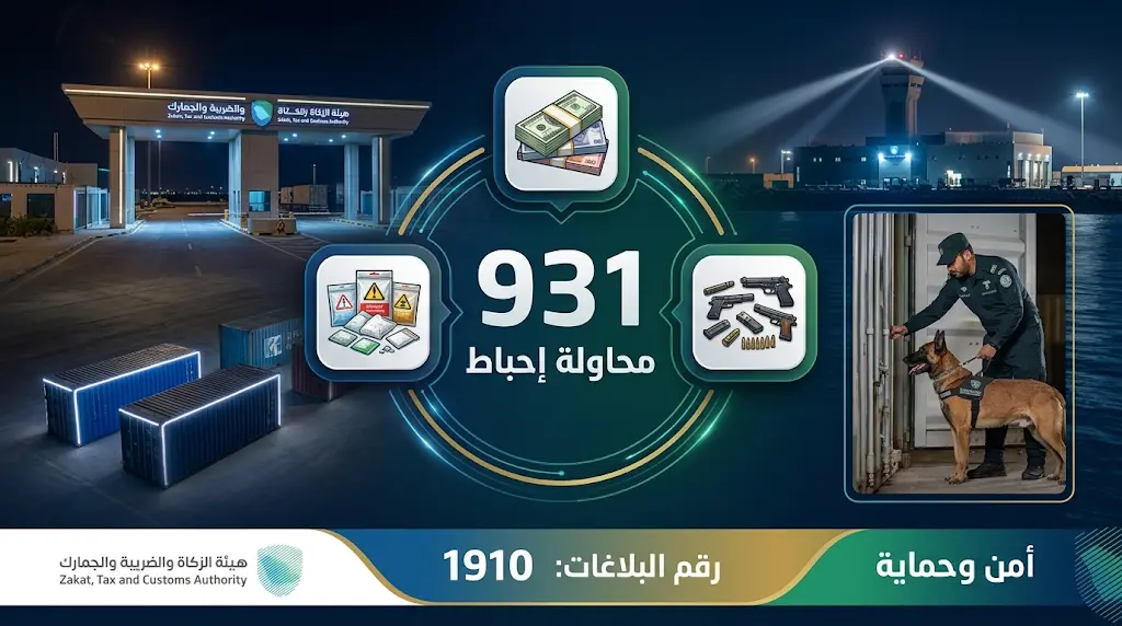 إحباط تهريب كميات ضخمة من الشبو والكبتاجون والأسلحة عبر منافذ المملكة في موسم الحج 1447