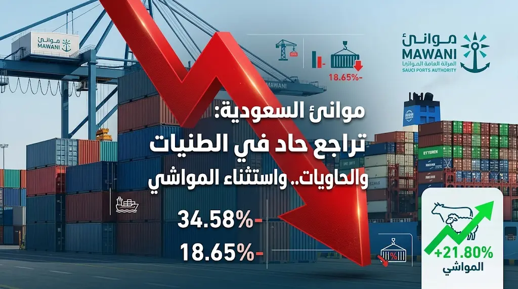 إحصائيات موانئ أبريل 2026: تراجع حاد في الطنيات والحاويات وارتفاع قياسي وحيد في استقبال المواشي.