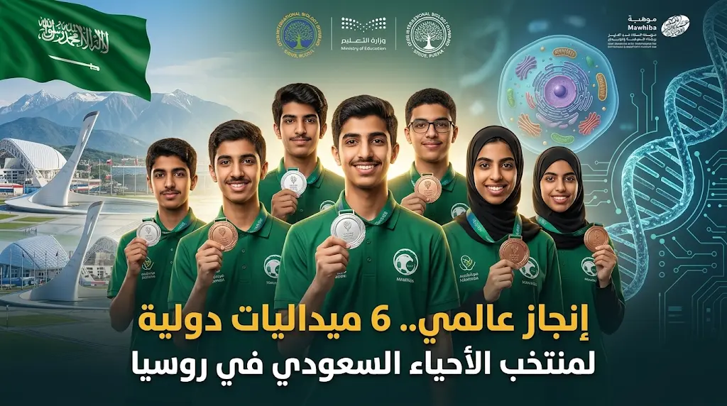 إنجاز وطني جديد للمملكة بانتزاع 6 ميداليات في أولمبياد الأحياء الدولي المفتوح بروسيا