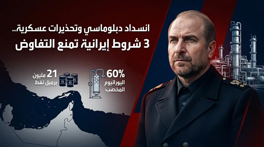 ارتفاع قياسي في مخزون اليورانيوم المخصب يقلص زمن الاختراق و3 شروط إيرانية تمنع العودة لطاولة الحوار مع أمريكا