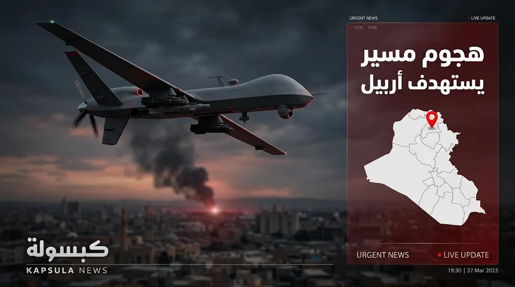 استنفار أمني في أربيل عقب استهداف مقار تابعة للمعارضة الكردية الإيرانية بطائرات مسيرة انتحارية اليوم