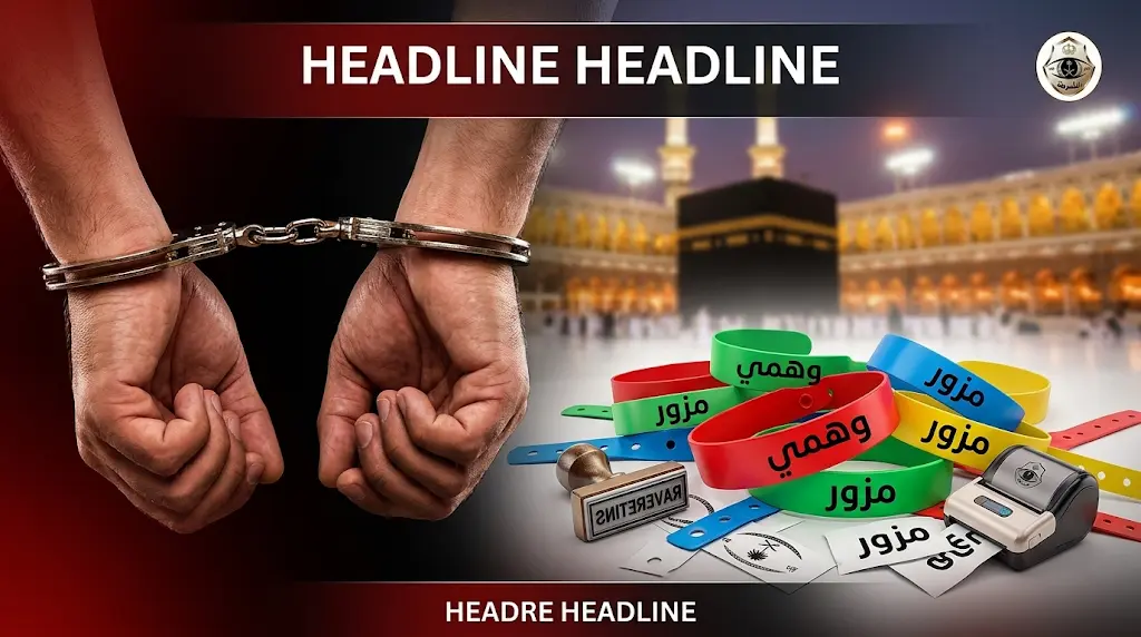 الأمن العام يكشف عصابة نصب حج وهمية في مكة ويضبط "أساور مزورة" وأدوات تزوير بحوزة مقيمين إندونيسيين.