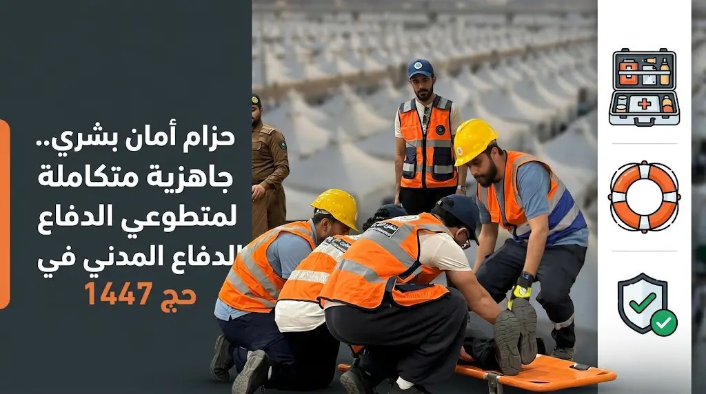الإخلاء الطبي والإنقاذ.. الدفاع المدني يرفع جاهزية المتطوعين لمساندة القوات الرسمية في حج 1447