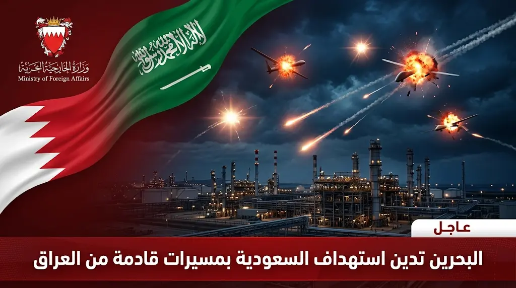 البحرين تستنكر بشدة هجوماً إرهابياً بثلاث طائرات مسيرة استهدف السعودية وتطالب العراق بملاحقة المتورطين