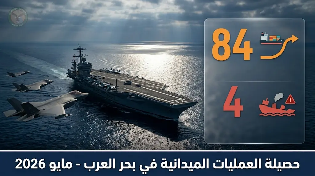 الجيش الأمريكي يعلن تحويل مسار 84 سفينة تجارية وتعطيل 4 أخرى ضمن عمليات الحصار البحري في بحر العرب