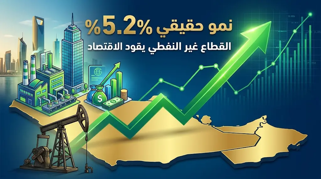 الخليج يحقق نمواً حقيقياً قوياً 5.2%.. القطاع غير النفطي يهيمن على 70.7% من الناتج الإجمالي
