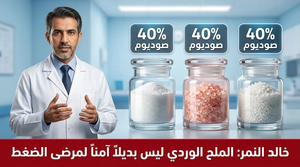 الدكتور خالد النمر يوضح حقيقة الملح الوردي والبحري ويحذر مرضى الضغط من أوهام البدائل الصحية