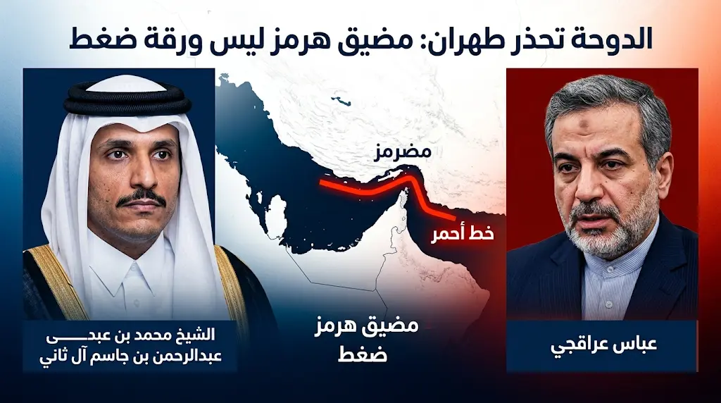 الدوحة تحذر طهران: مضيق هرمز ليس ورقة ضغط.. وحرية الملاحة خط أحمر.