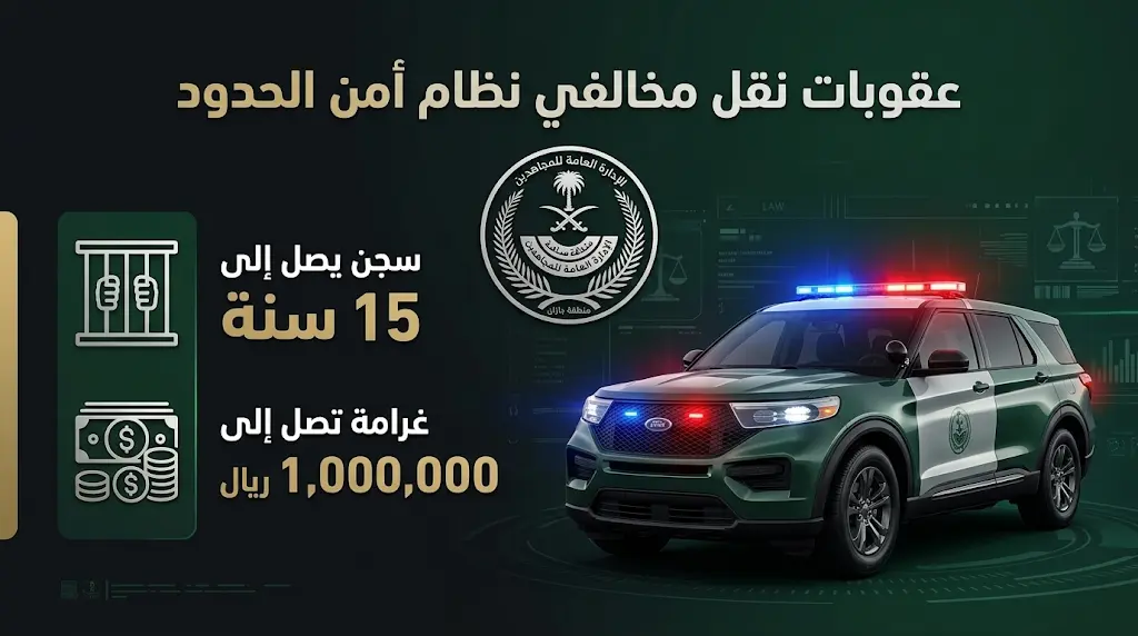 السجن 15 عاماً وغرامة مليون ريال عقوبة مواطن نقل مخالفين لنظام أمن الحدود في جازان