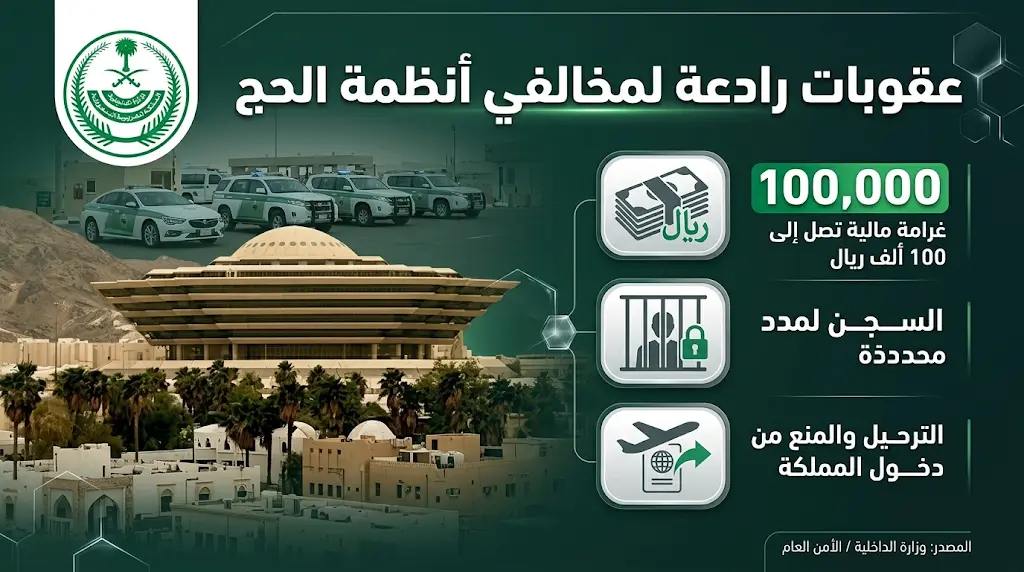 السجن والغرامة والتشهير لسبعة مخالفين ضبطوا أثناء نقلهم حجاجاً غير نظاميين بمداخل العاصمة المقدسة