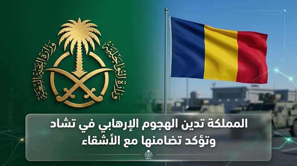 السعودية تدين الهجوم الإرهابي على قاعدة عسكرية في تشاد وتؤكد وقوفها إلى جانب الأشقاء