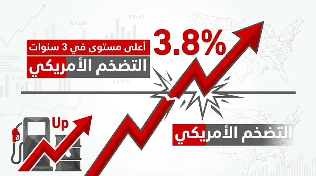 الطاقة تقود الموجة.. التضخم في الولايات المتحدة يرتفع إلى 3.8% ويصعد لأعلى مستوى في 3 سنوات.