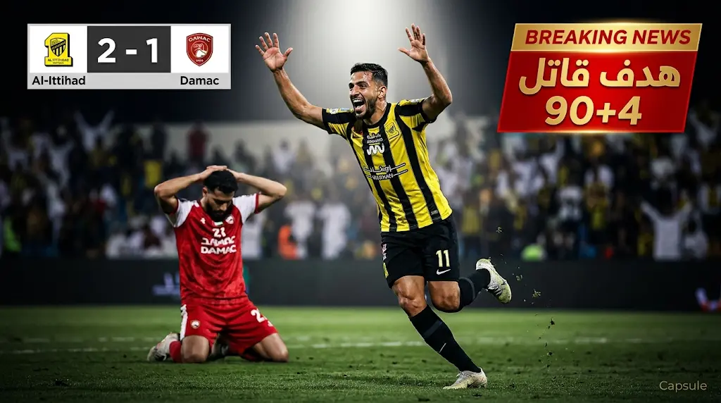 العميد ينجو من فخ ضمك.. الاتحاد يحسم فوزاً درامياً 2-1 بهدف البيشي القاتل.