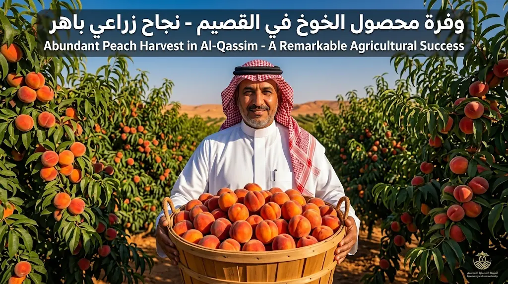 القصيم تنجح في تجربة الخوخ: إنتاجية الشجرة الواحدة تصل إلى 50 كيلوغراماً في موسم 2026