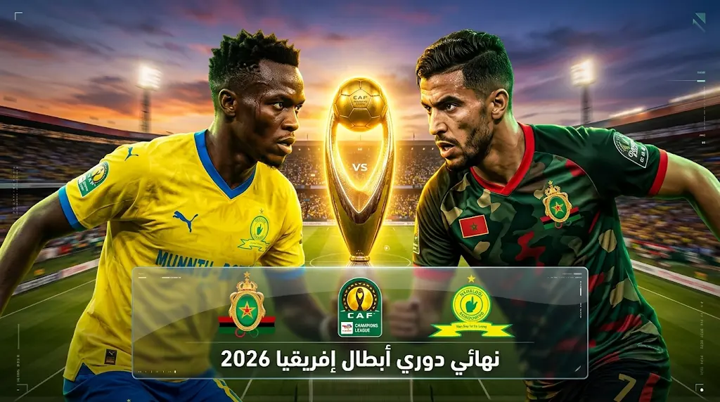 القنوات الناقلة لمباراة الجيش الملكي وصن داونز اليوم في ذهاب نهائي دوري أبطال إفريقيا 2026