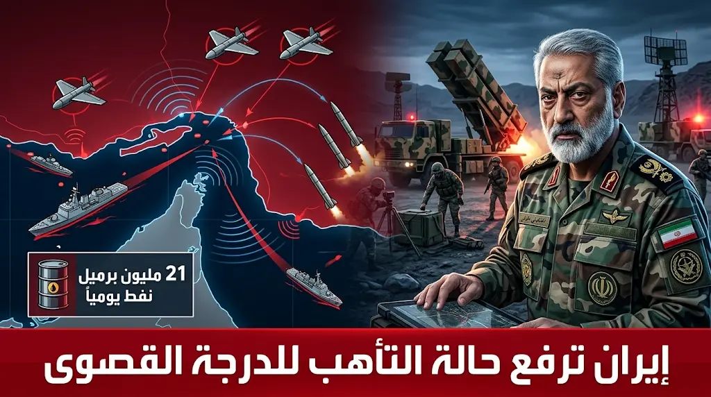 القوات المسلحة الإيرانية تعلن رسمياً رفع حالة التأهب للدرجة القصوى وتحدد أهدافاً استراتيجية للرد الفوري