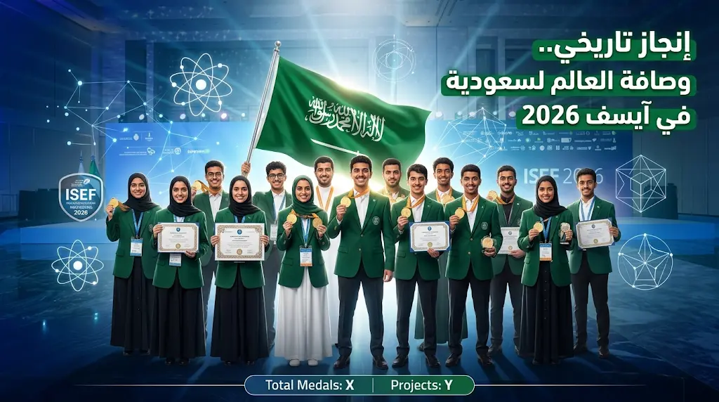 المنتخب السعودي للعلوم والهندسة يحقق المركز الثاني عالمياً في آيسف 2026 للعام الثالث على التوالي